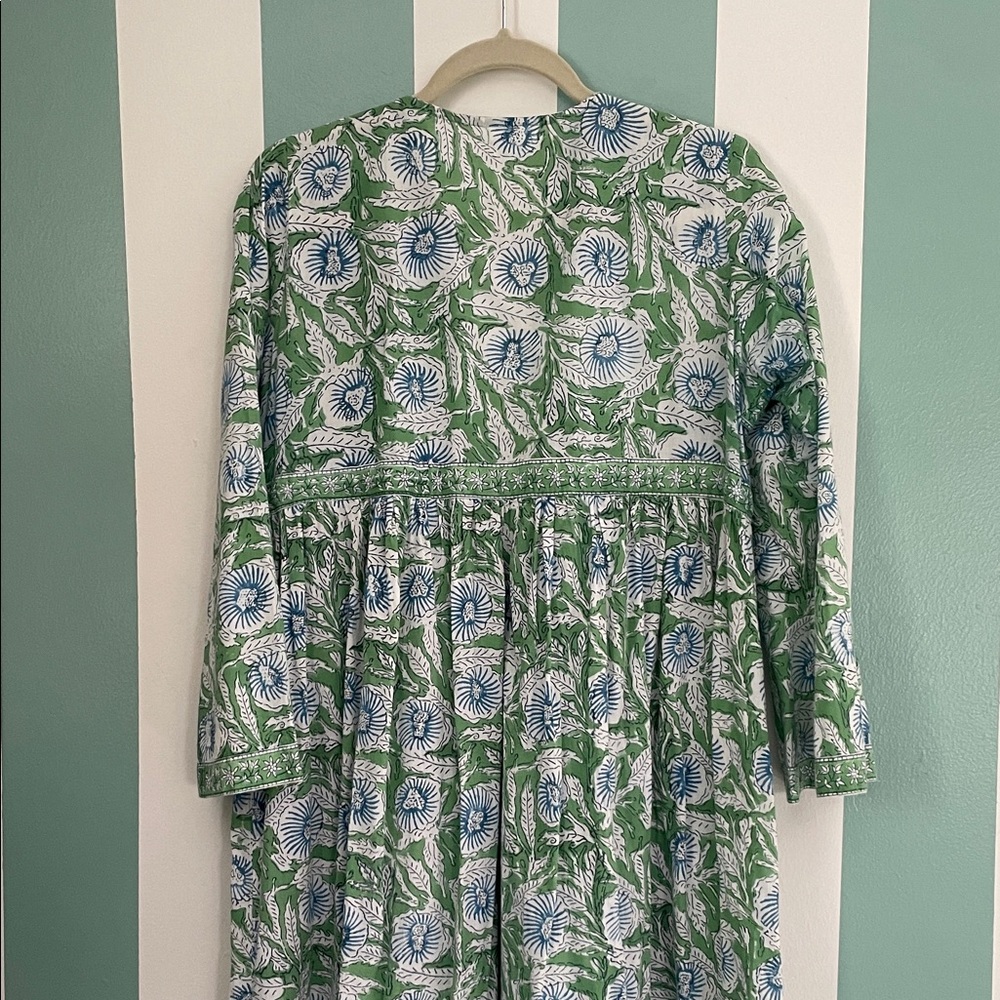 KARNI Floral Green and Blue Maxi Dress - Picture 9 of 11